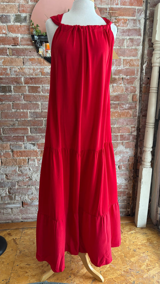 Lady in Red Maxi Dress