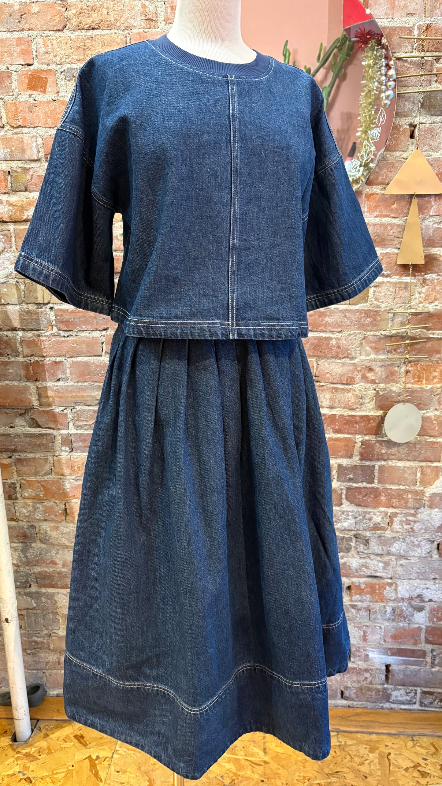 Westly Denim Skirt Set