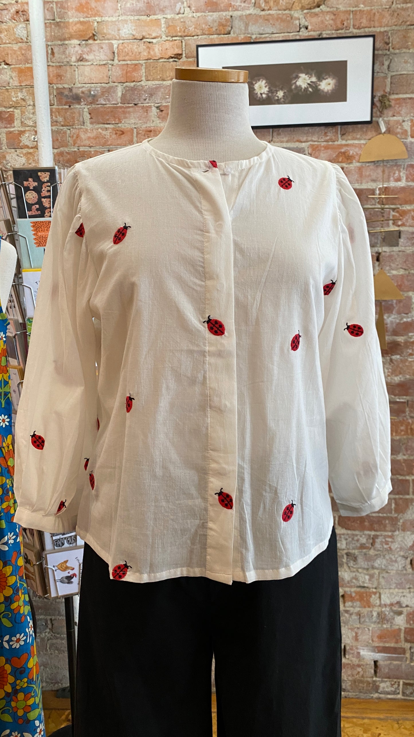 Ladybug Buttondown Top