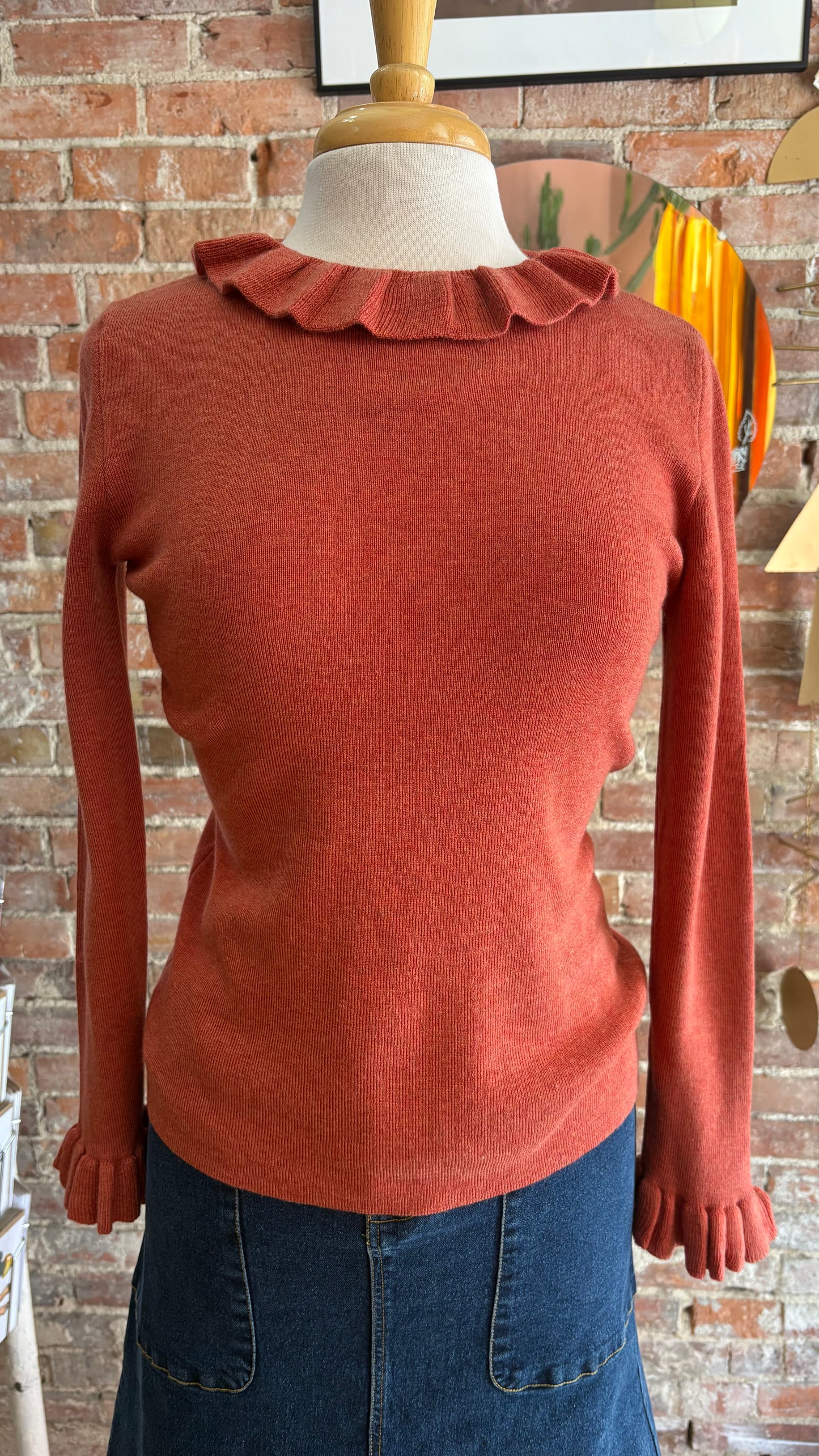 Ruffle Collar Top