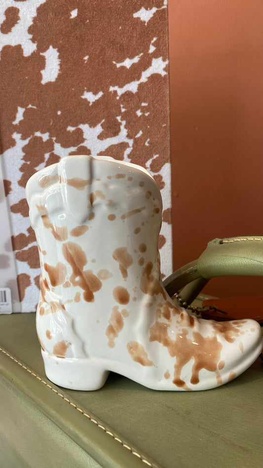 Ceramic Boot Candle