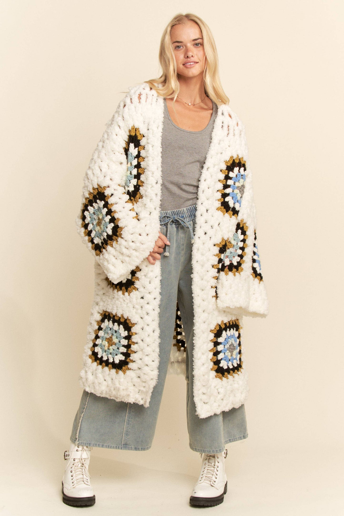 PRINT LONG SLEEVES BUTTON DOWN CARDIGAN