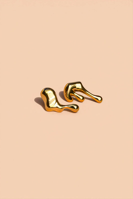 Molten Studs - 18K Gold Plated