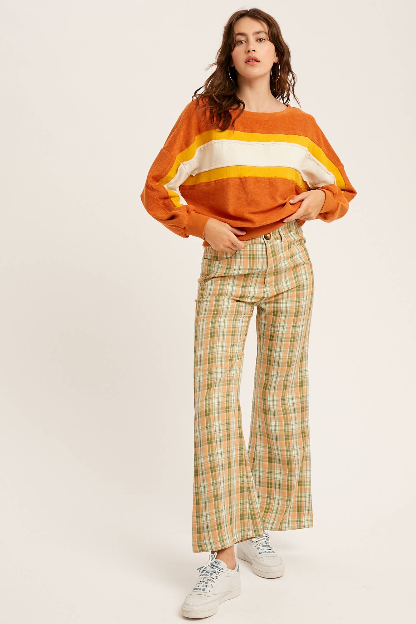 Colorblock Striped Knit Pullover