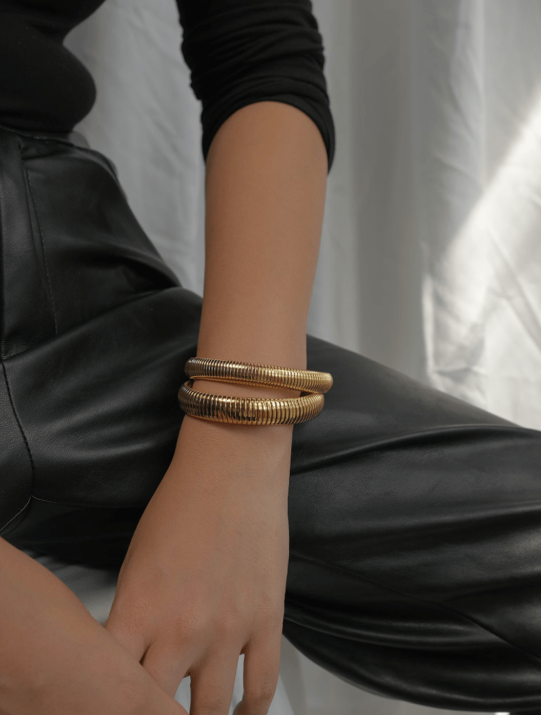  Cobra Tobogas Omega Stretch - Stainless Steel - 14K Gold - Tsuru