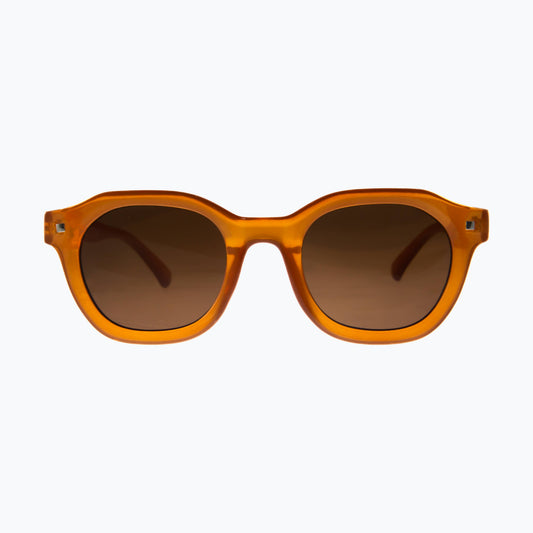 Stanza - Retro geometric Sunglasses for Women & Men in Rust
