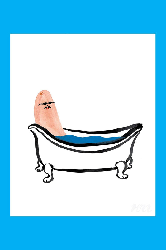 Hot Dog Bath Print