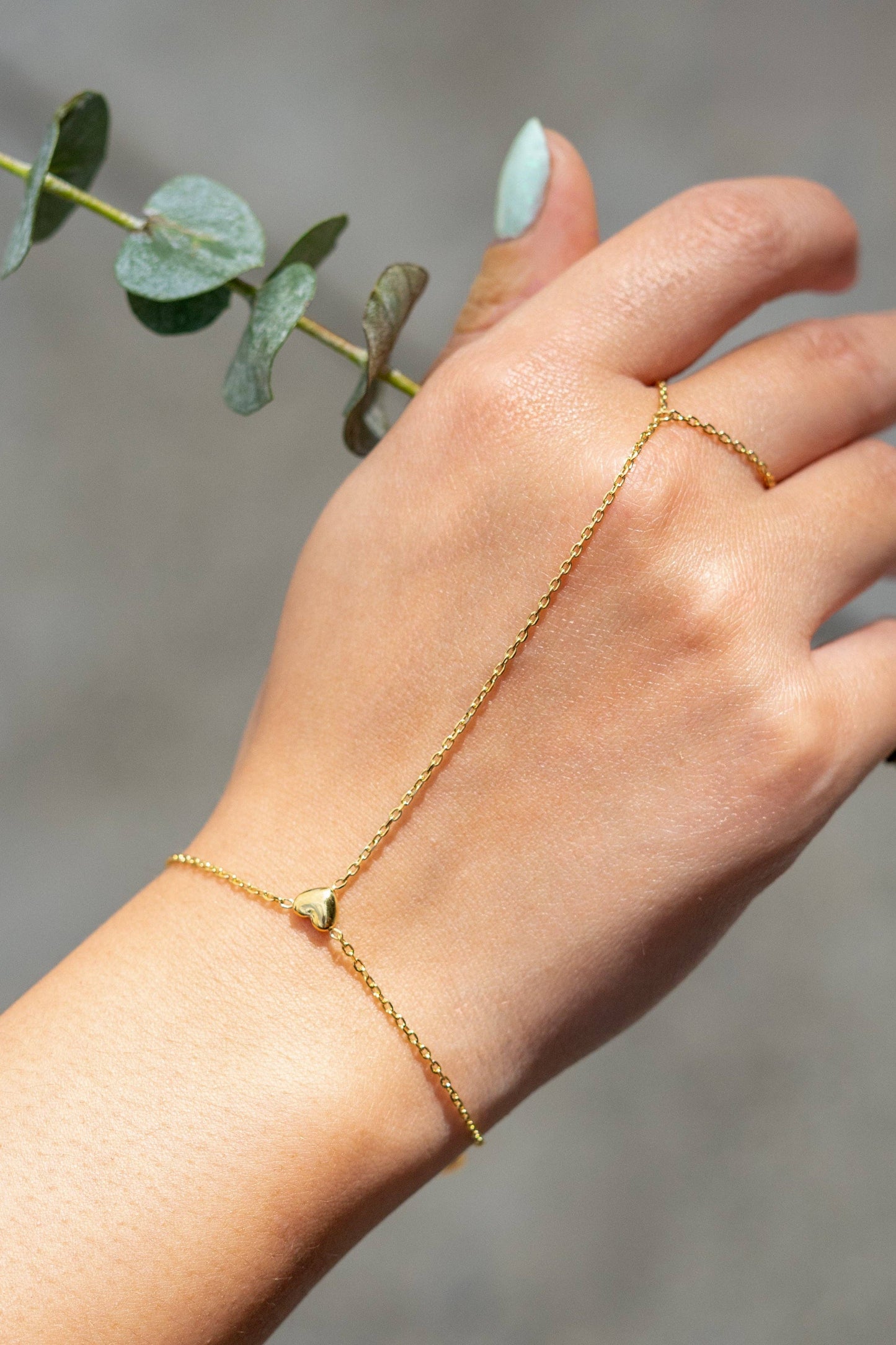 Love Connection Hand Chain - 18K Gold Plated