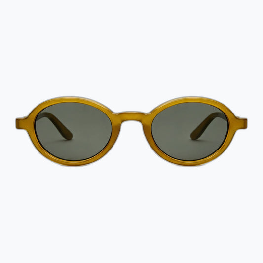 Vinyl - Retro Polarized Oval Sunglasses for Women & Men Green