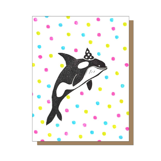Birthday Orca Greeting Card