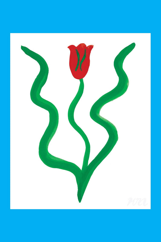 Red Tulip Print