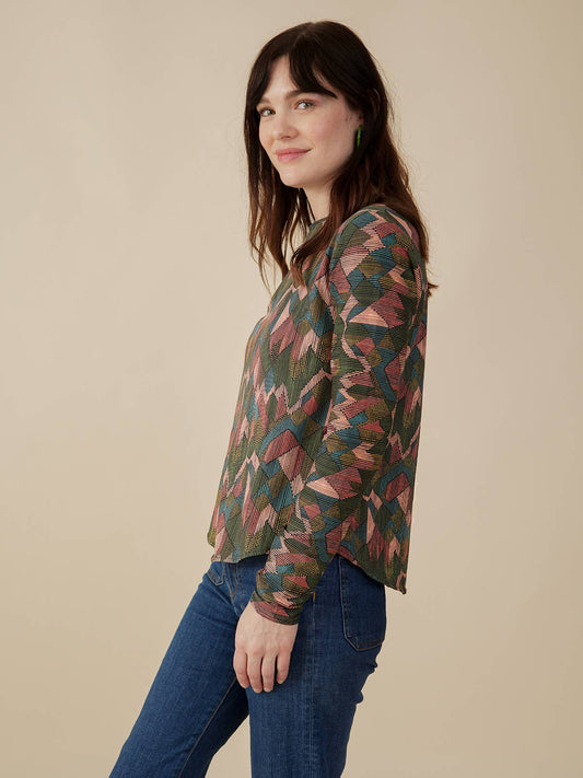 Camille Long Sleeve Tee Geo Jewels