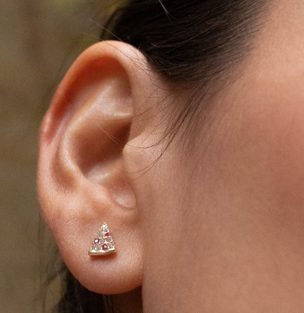 Snack Pack Stud Earrings- food mini Stud Earrings- Steel