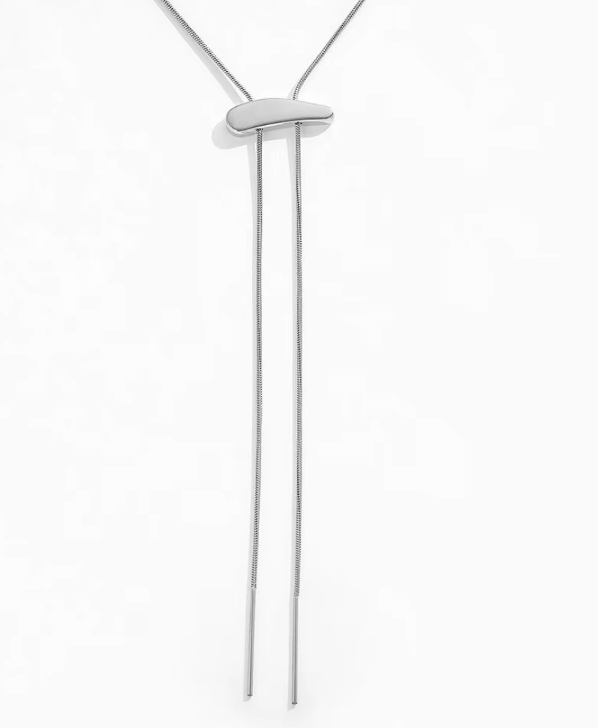  Girl Lariat-Gold Nugget Snake Chain Necklace -waterproof