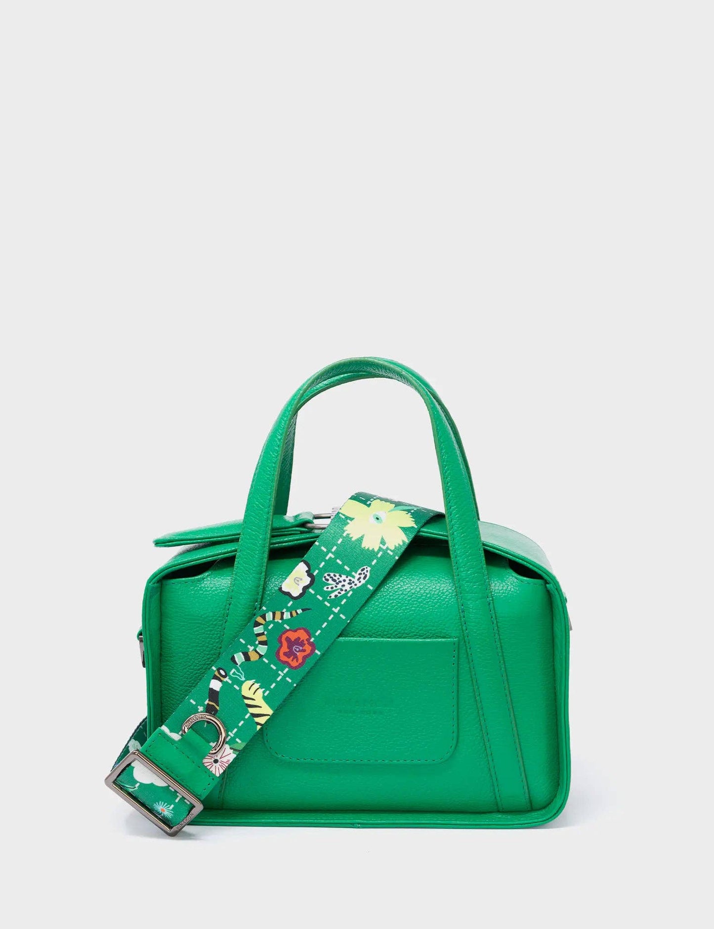 Benji Small Crossbody Irish Green Leather Bag - Floralia Design