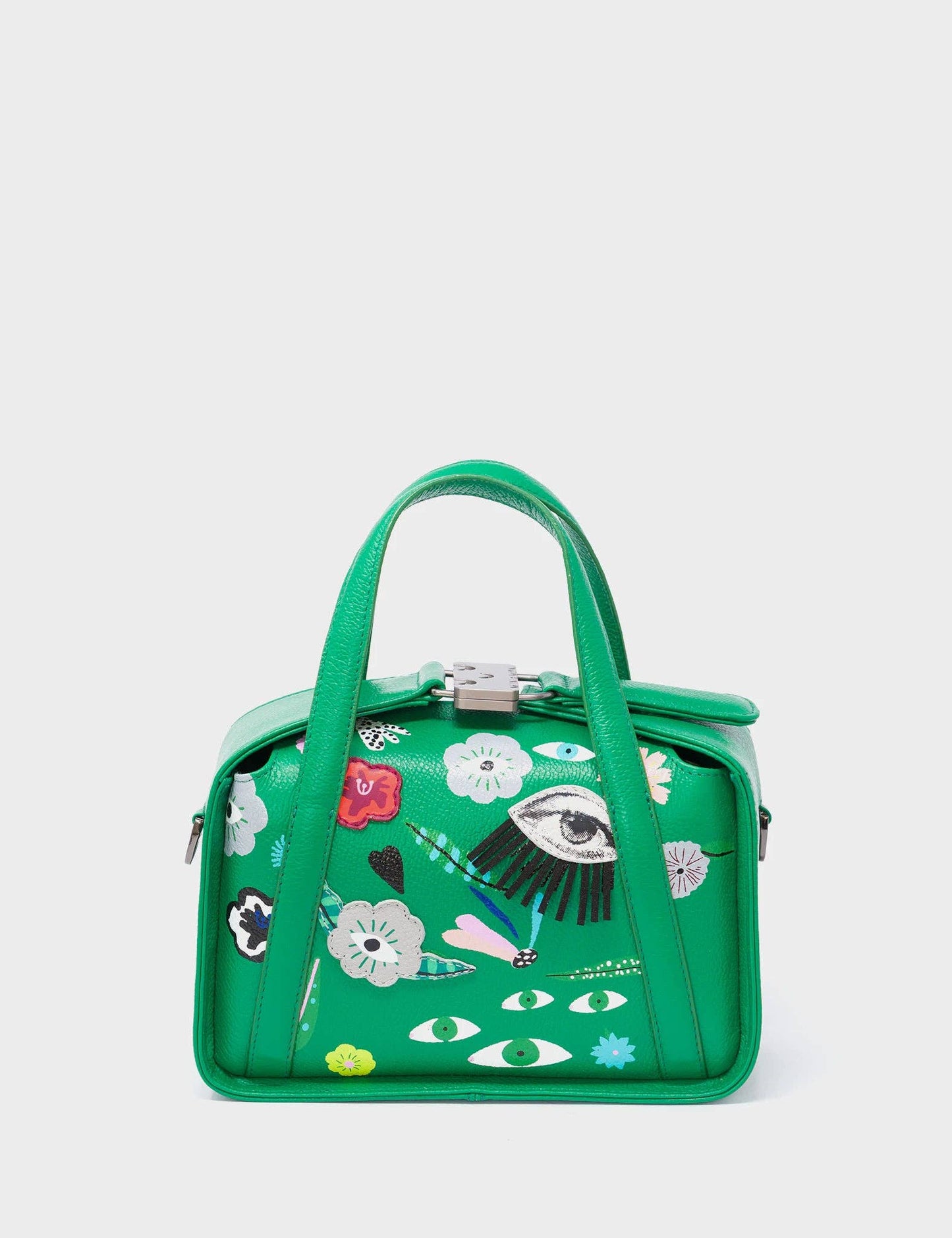 Benji Small Crossbody Irish Green Leather Bag - Floralia Design