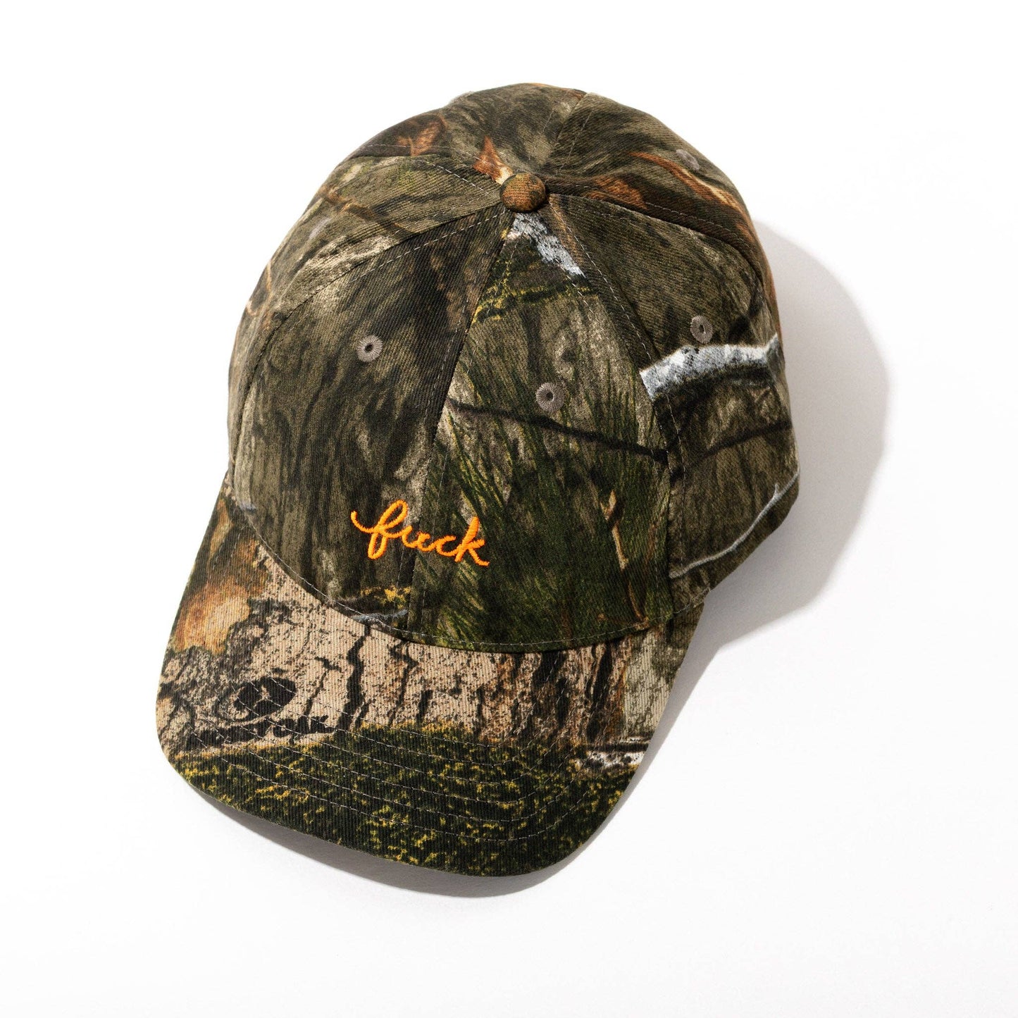 Camo Fuck Script 100% Cotton Baseball Hat