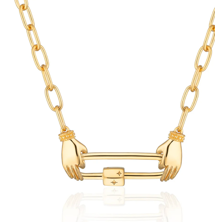 In your hands Carabiner Paperclip Necklace