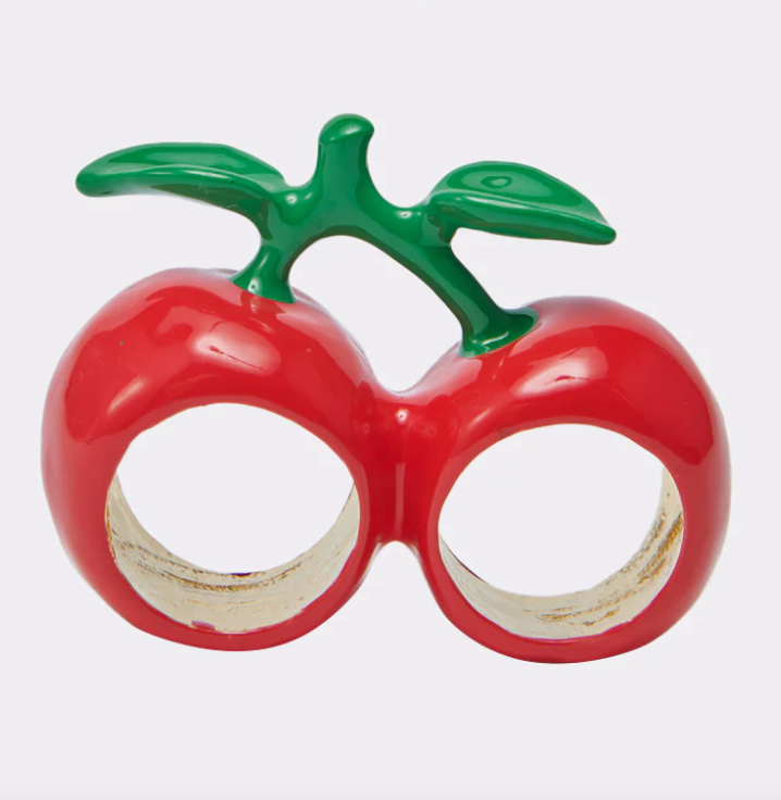 Cherry Season-Double Fruit Ring- Two Finger Ring