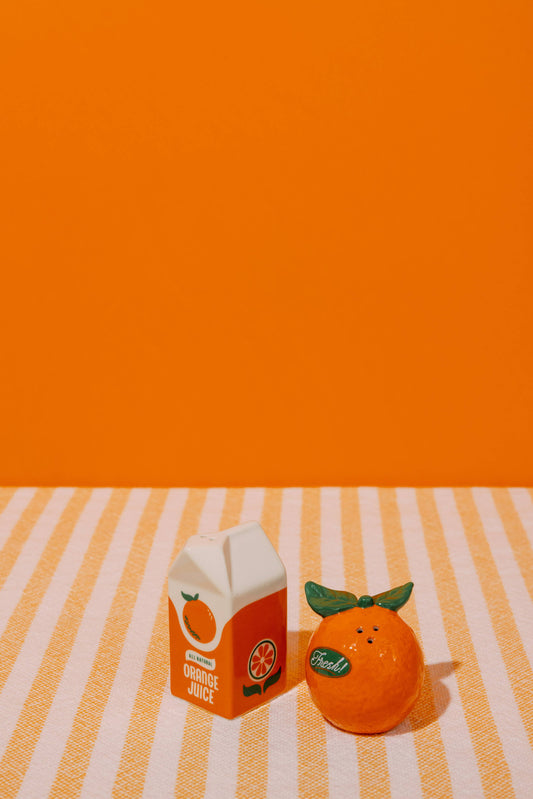 Salt and Pepper Shakers, Orange
