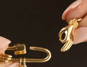 In your hands Carabiner Paperclip Necklace