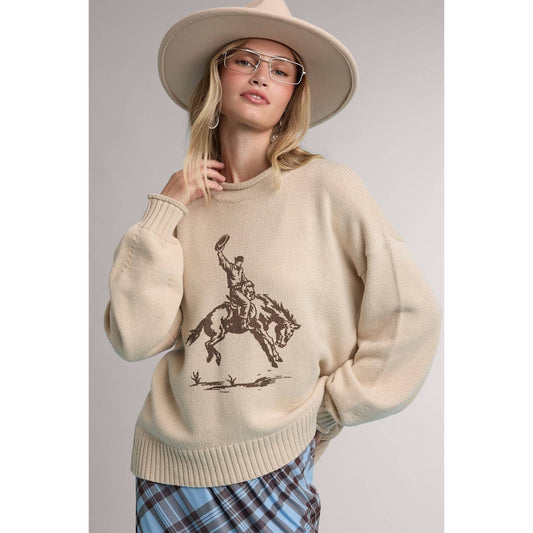 Rodeo Cowboy Graphic Sweater