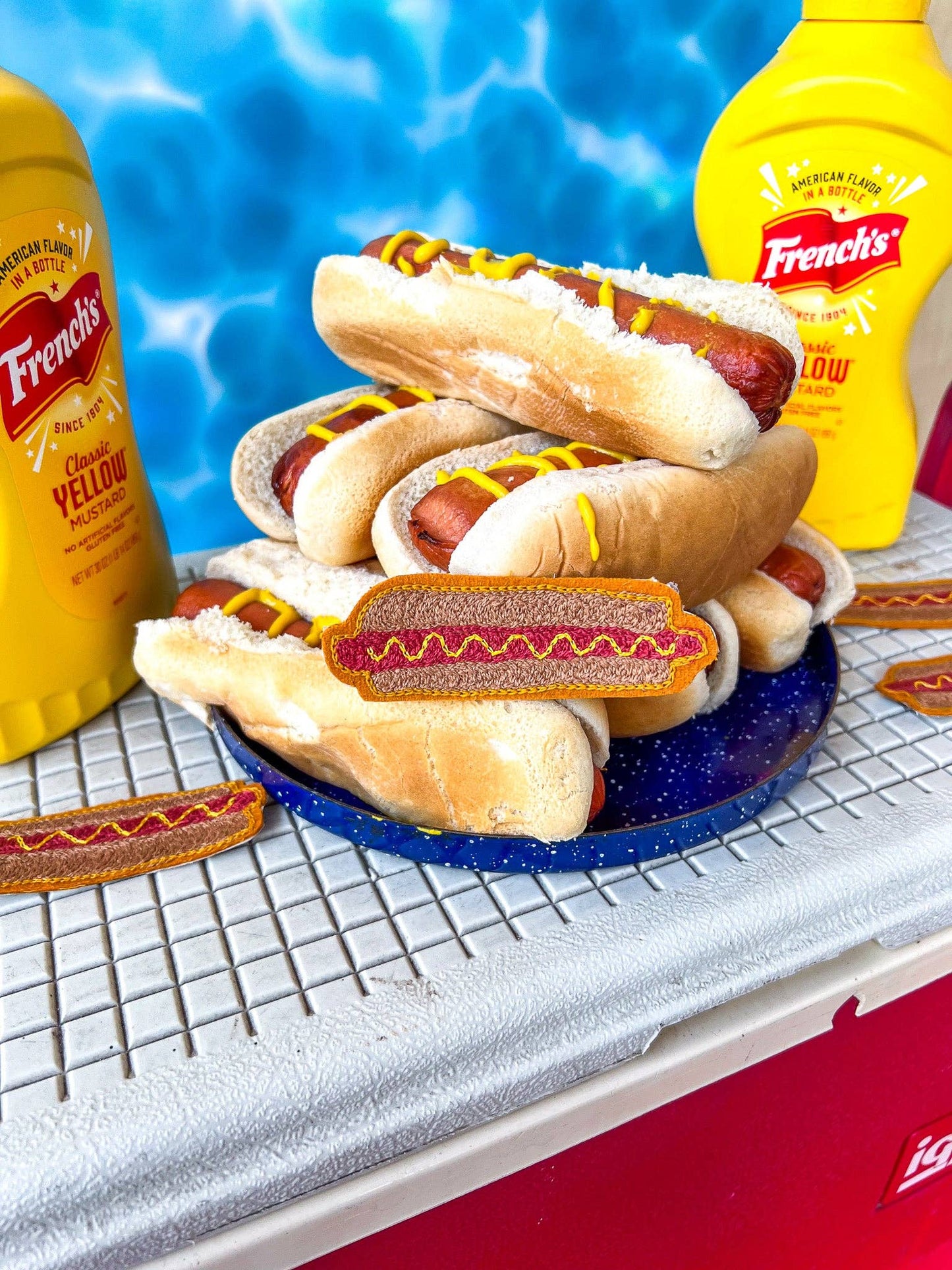 Hot Dog Chain Stitch Patch - Iron On
