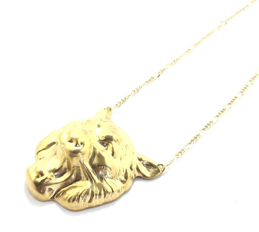 Gold Wolf Necklace