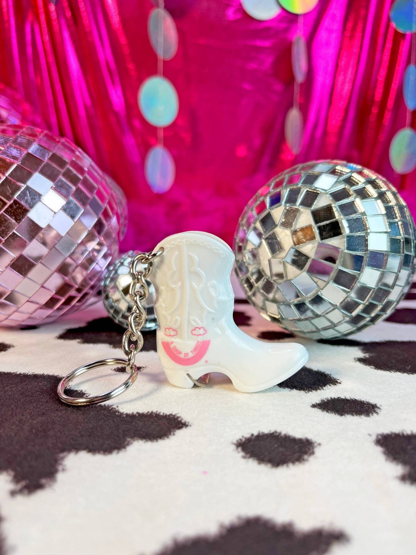 Boot Bottle Opener Keychain - White - Tsuru