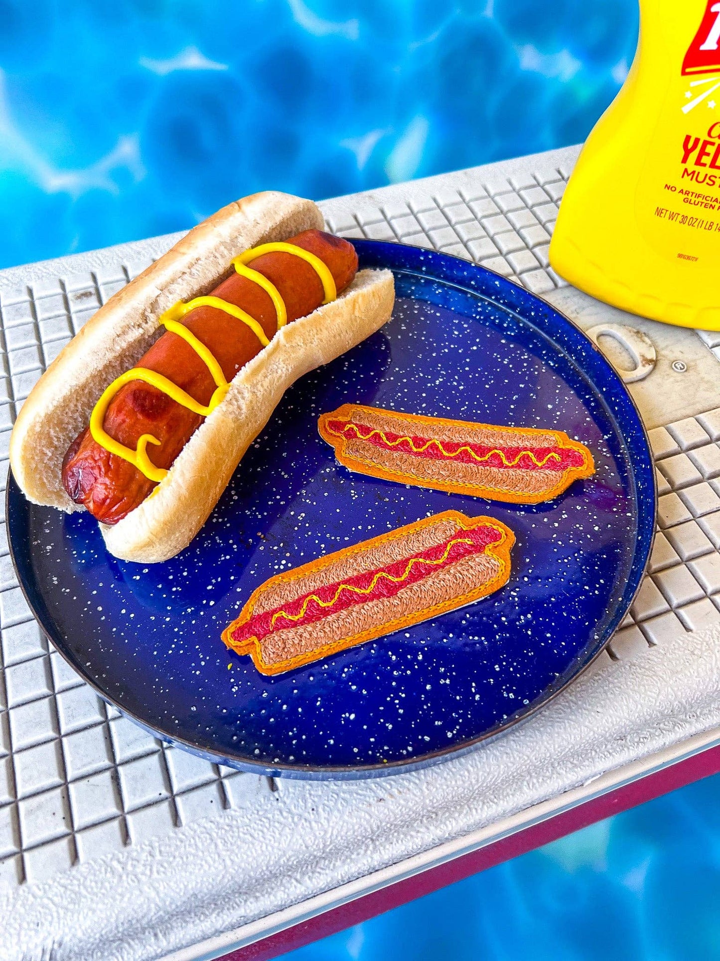 Hot Dog Chain Stitch Patch - Iron On