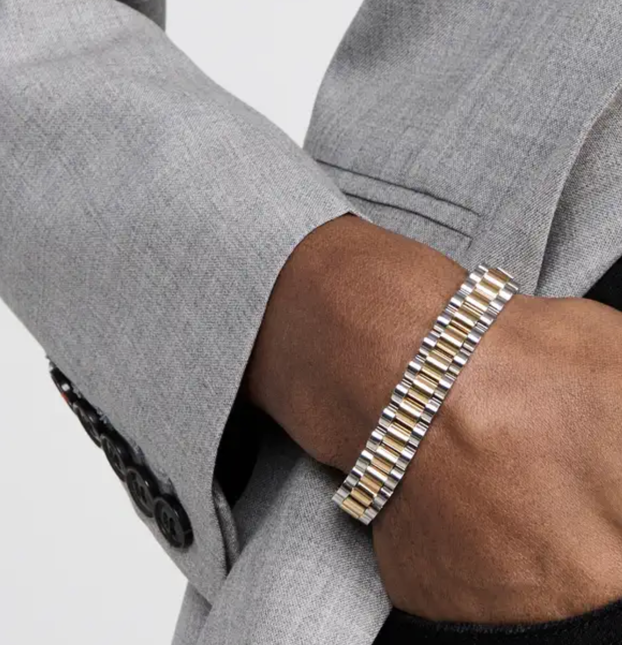  Watch Band Link Bracelet, Bangle.  Steel Rol-X