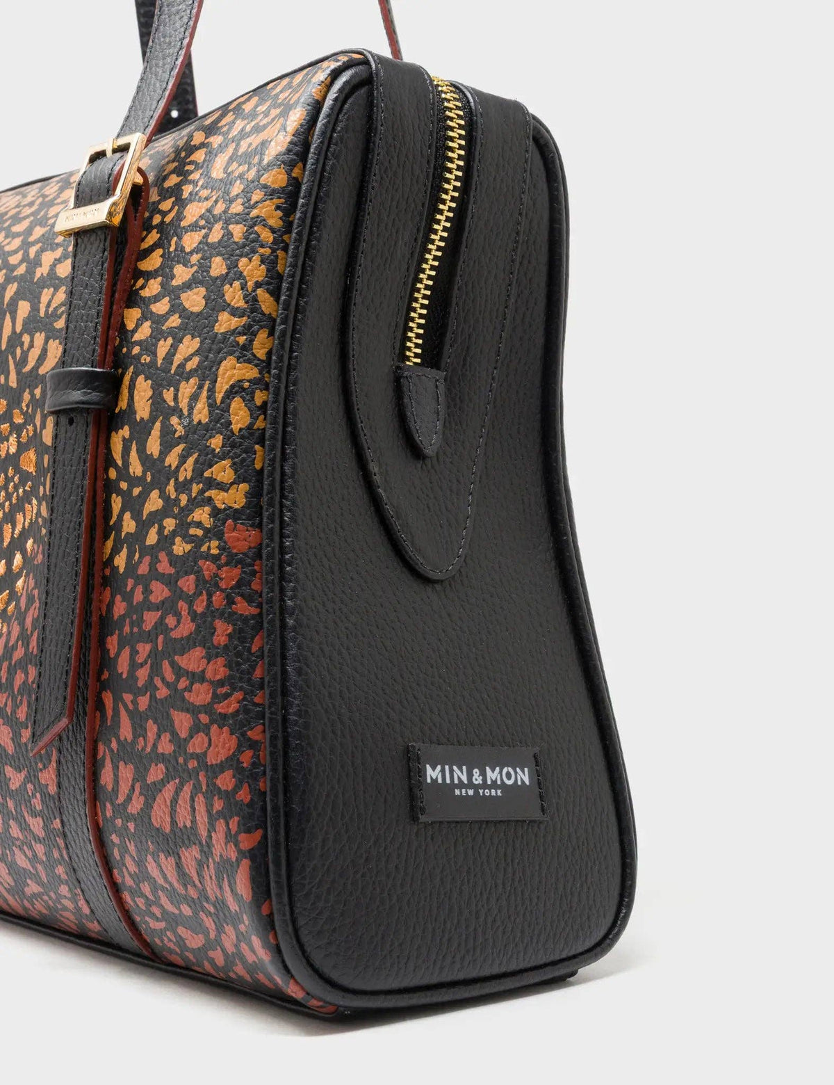 Esther Black Satchel Bag - Wild Heart Embroidery