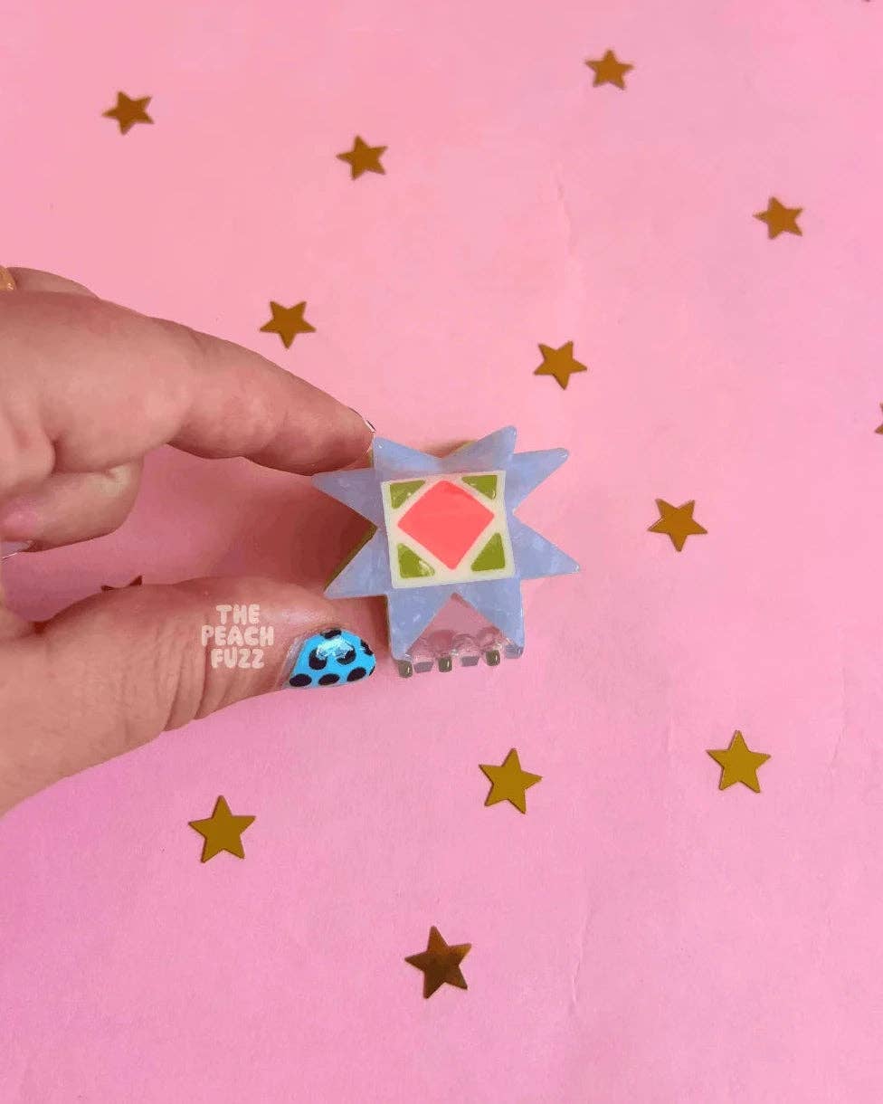 Mini Quilt Hair Claw