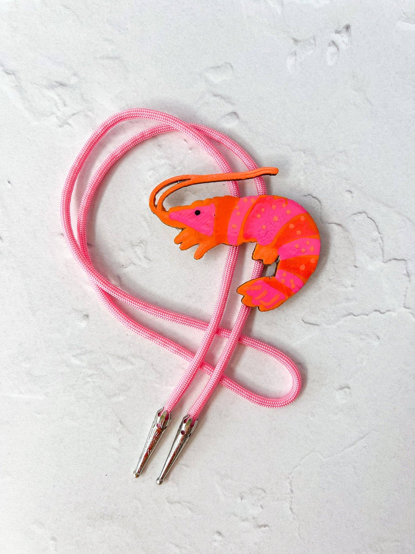 Shrimp Bolo Tie - Unique Handmade Western Neckwear