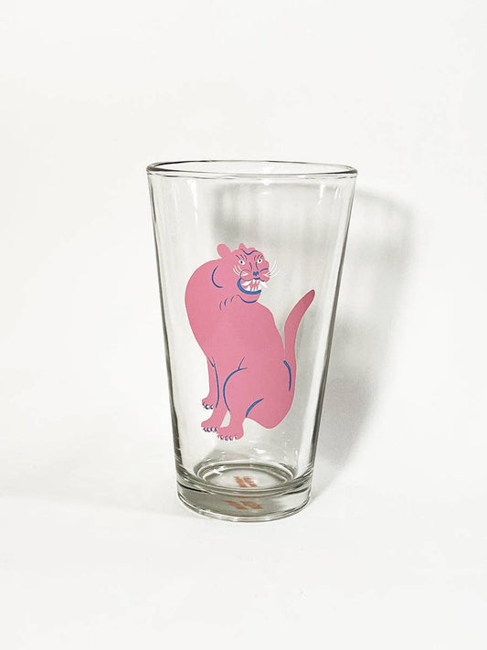 Big Cat Pink Pint Glass
