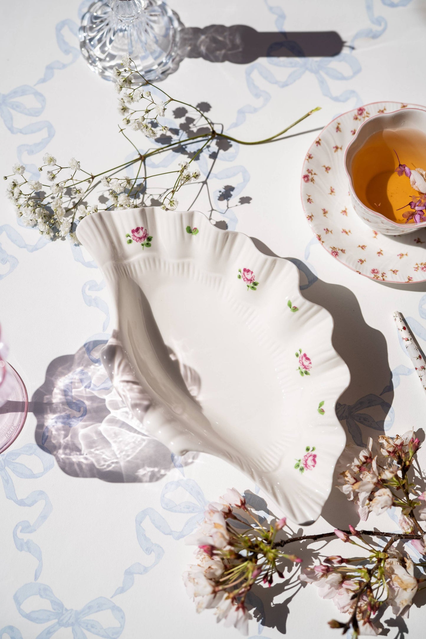 Floral Shell Tray