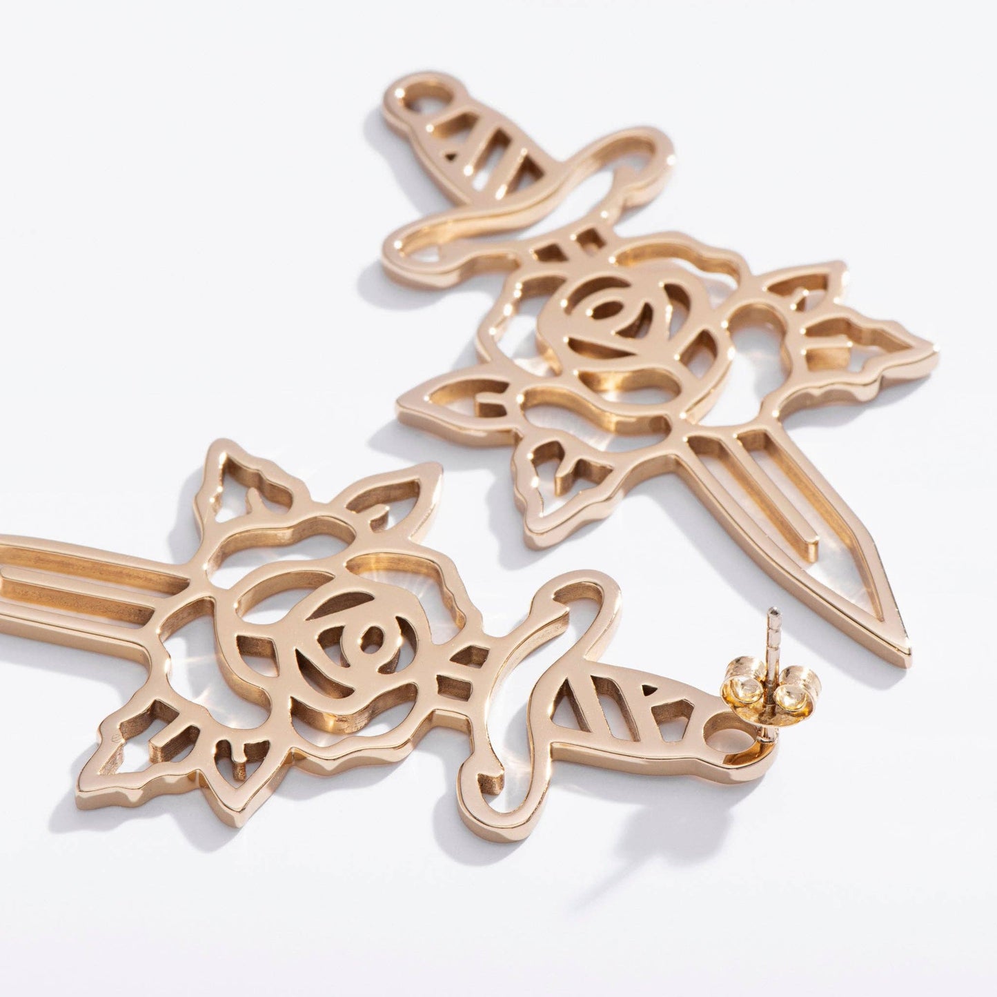 Rose Dagger Earrings