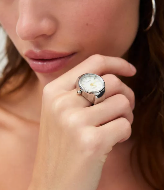 Watch Ring- Stainless Steel- Quartz Stretch Ring- Gift Box