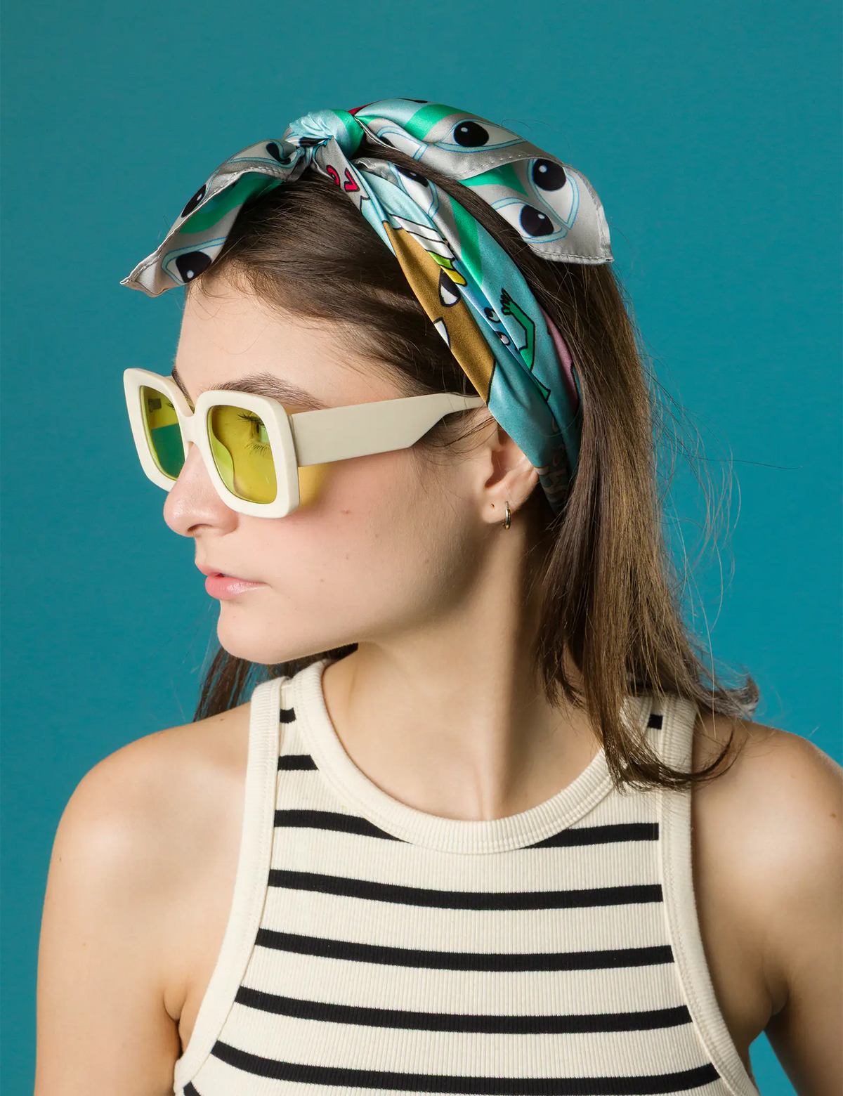 Blue Silk Scarf - Dreams Can Come True