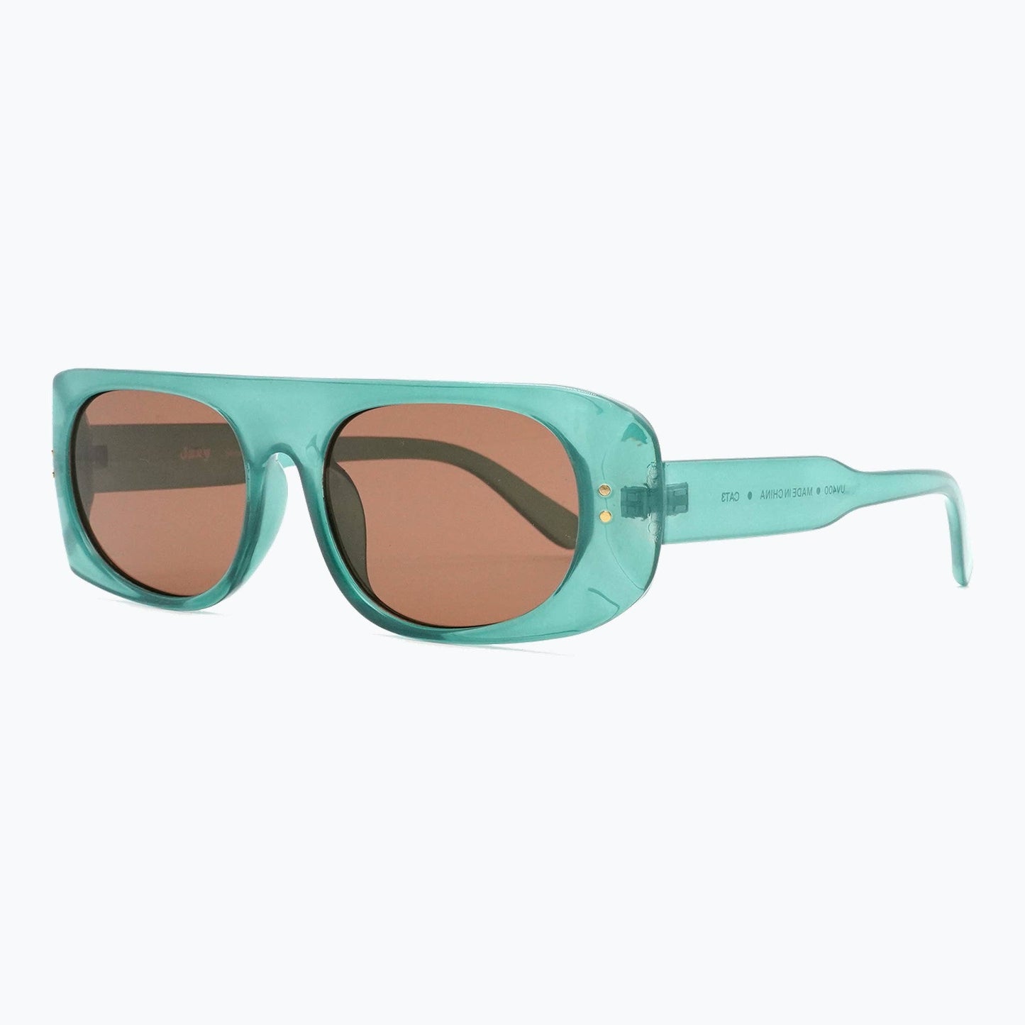 Skyway - Statement Rectangle Sunglasses for Men and Women in teal or rust