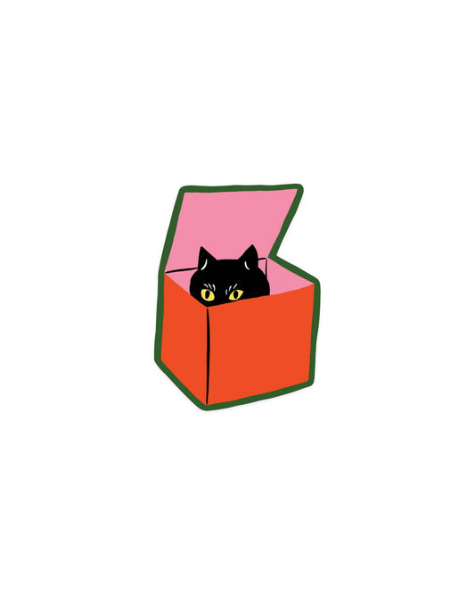 Cat In Box Sticker