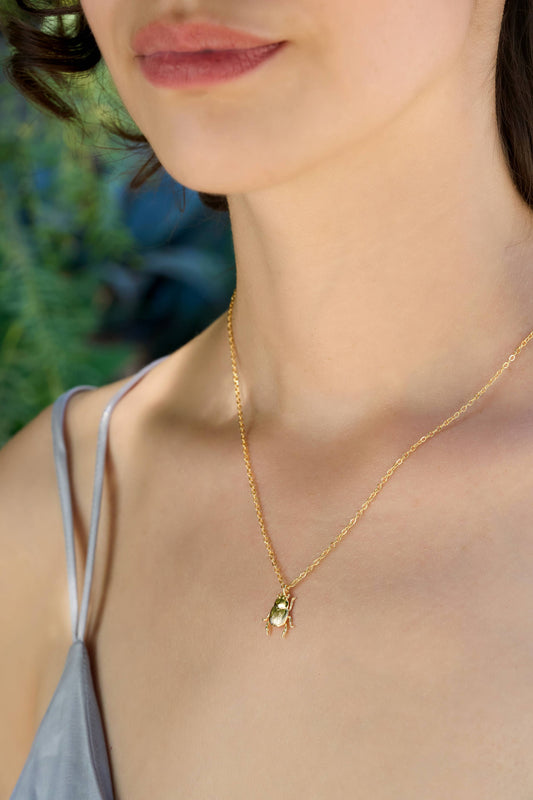 Fortune Beetle Necklace