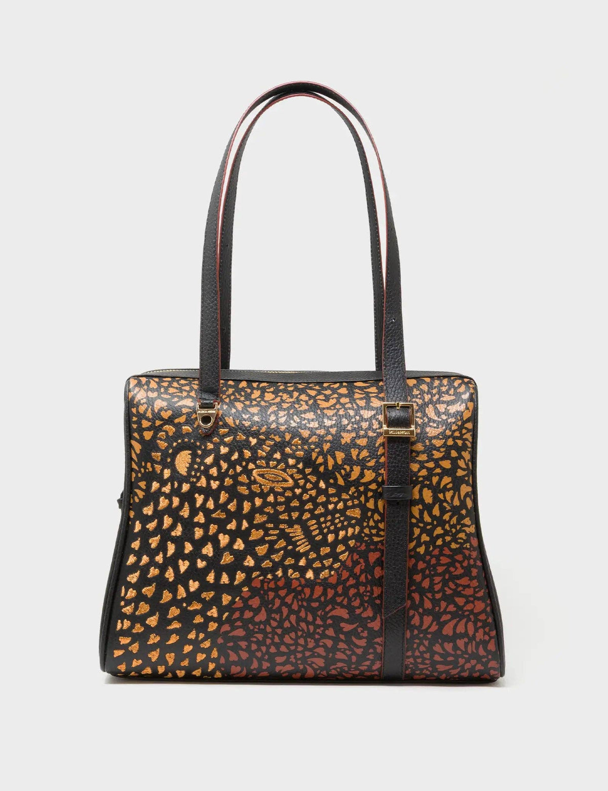 Esther Black Satchel Bag - Wild Heart Embroidery