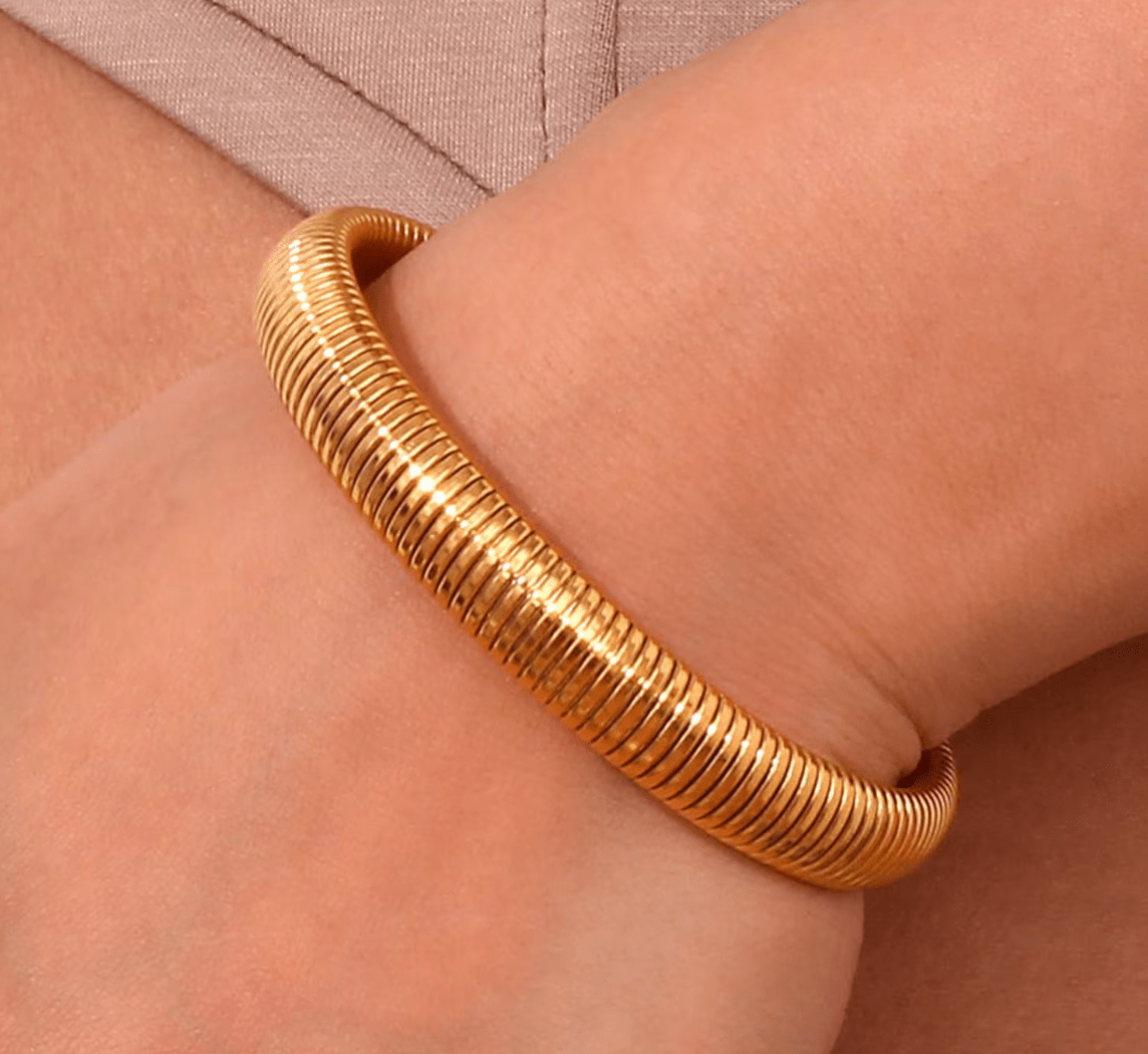  Cobra Tobogas Omega Stretch - Stainless Steel - 14K Gold - Tsuru