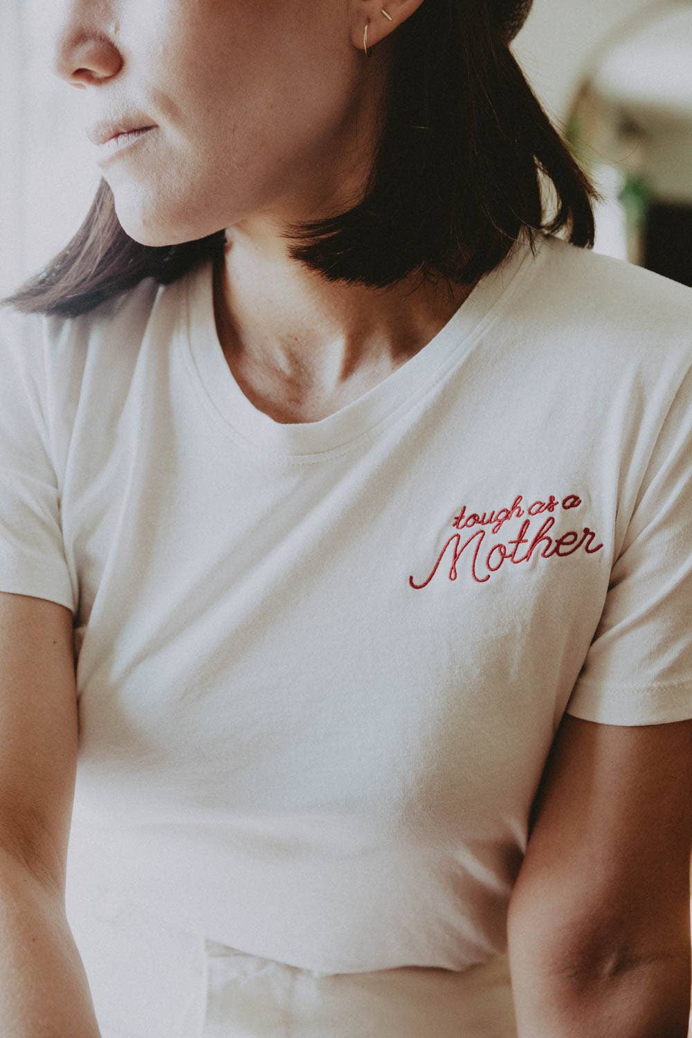 Tough as a Mother | Embroidered T-shirt