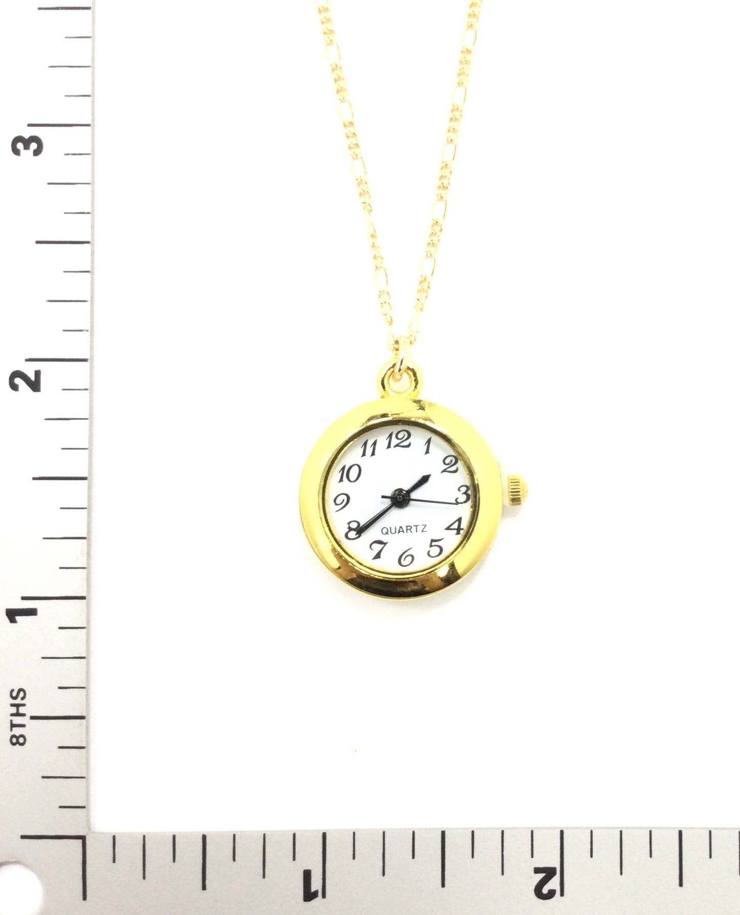 Gold Clock Necklace
