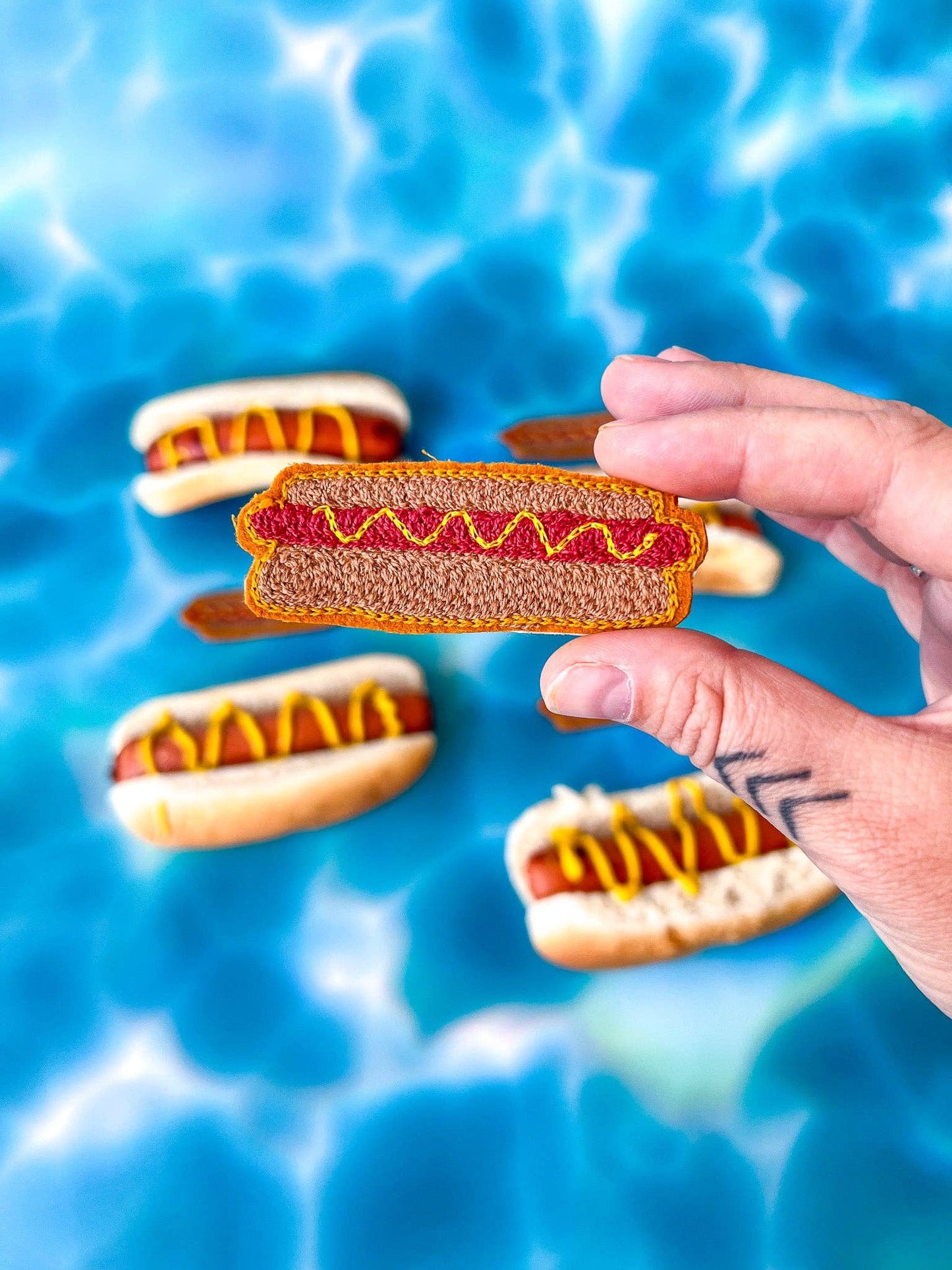Hot Dog Chain Stitch Patch - Iron On