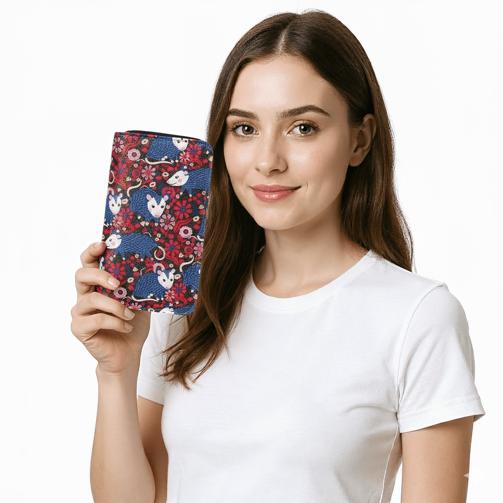 Possum Floral Wallet - Tsuru