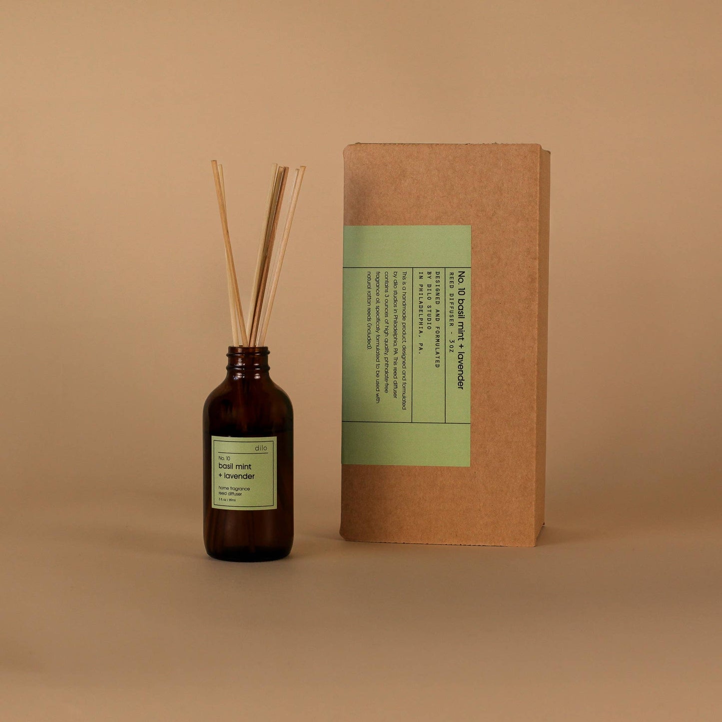 No. 10 Basil Mint + Lavender Reed Diffuser