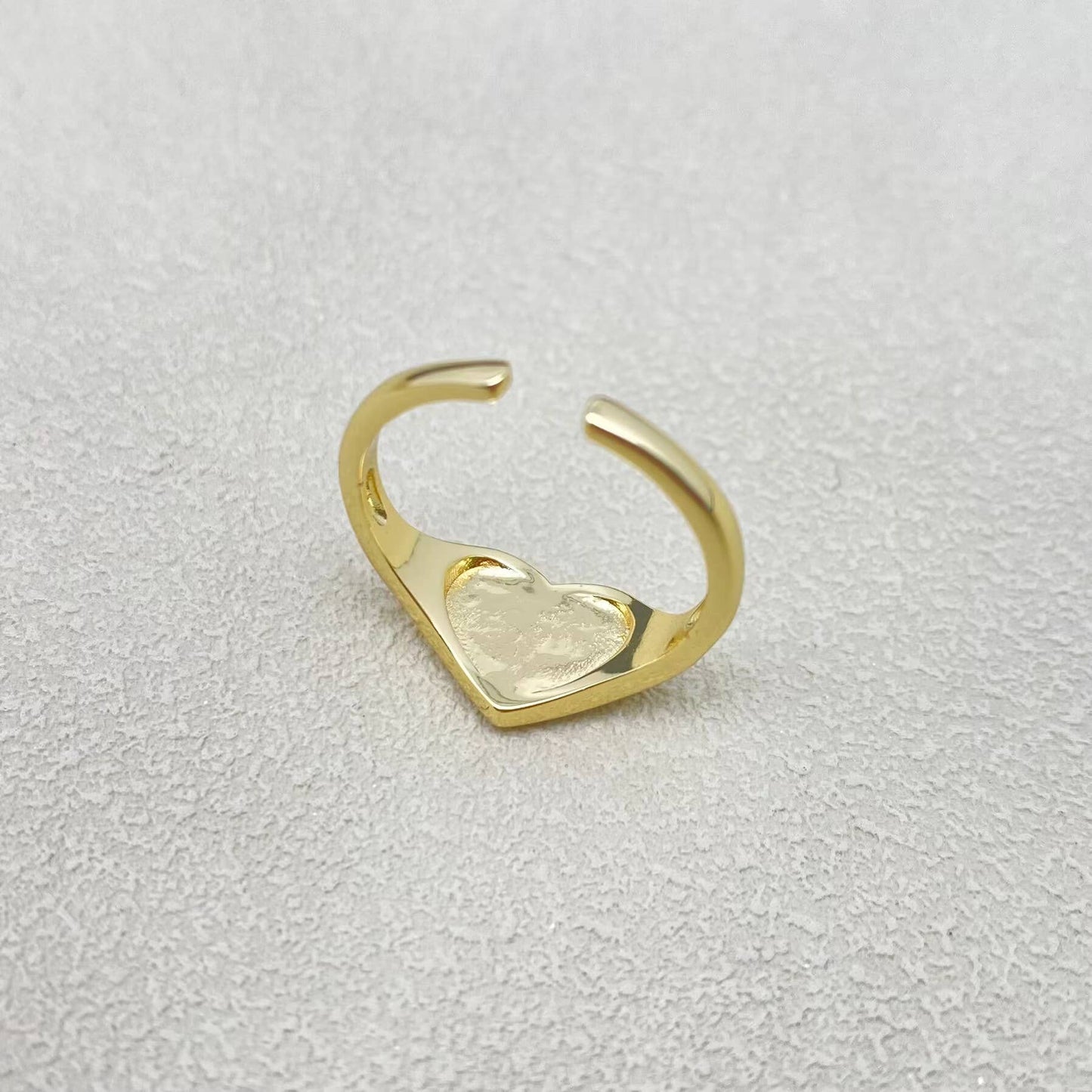 'FUCK YOU' 18k Gold Plated Glossy Heart Shaped Ring